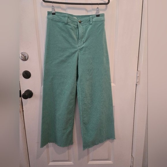 Billabong Women's Green Wide-Leg Pants Slight Crop - Picture 1 of 6